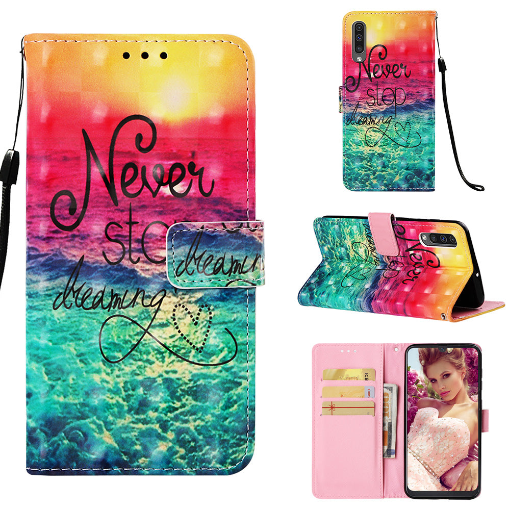 Pattern Printing Leather Wallet Case for Samsung Galaxy A50 / A50s / A30s