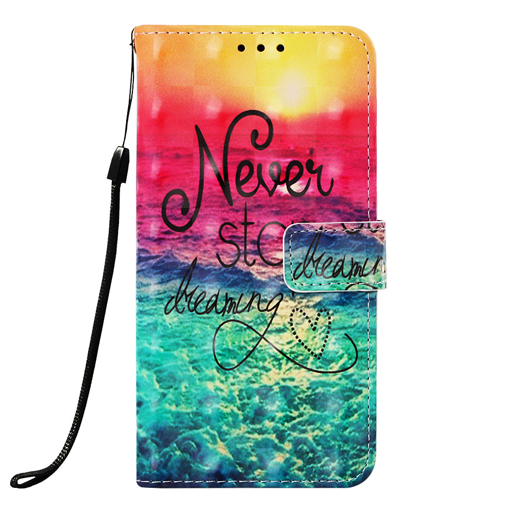 Pattern Printing Leather Wallet Case for Samsung Galaxy A50 / A50s / A30s