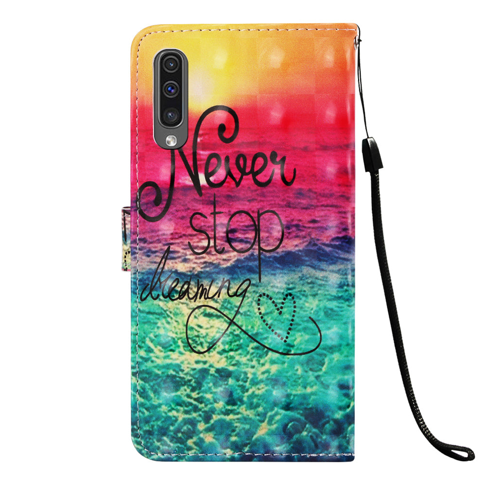 Pattern Printing Leather Wallet Case for Samsung Galaxy A50 / A50s / A30s