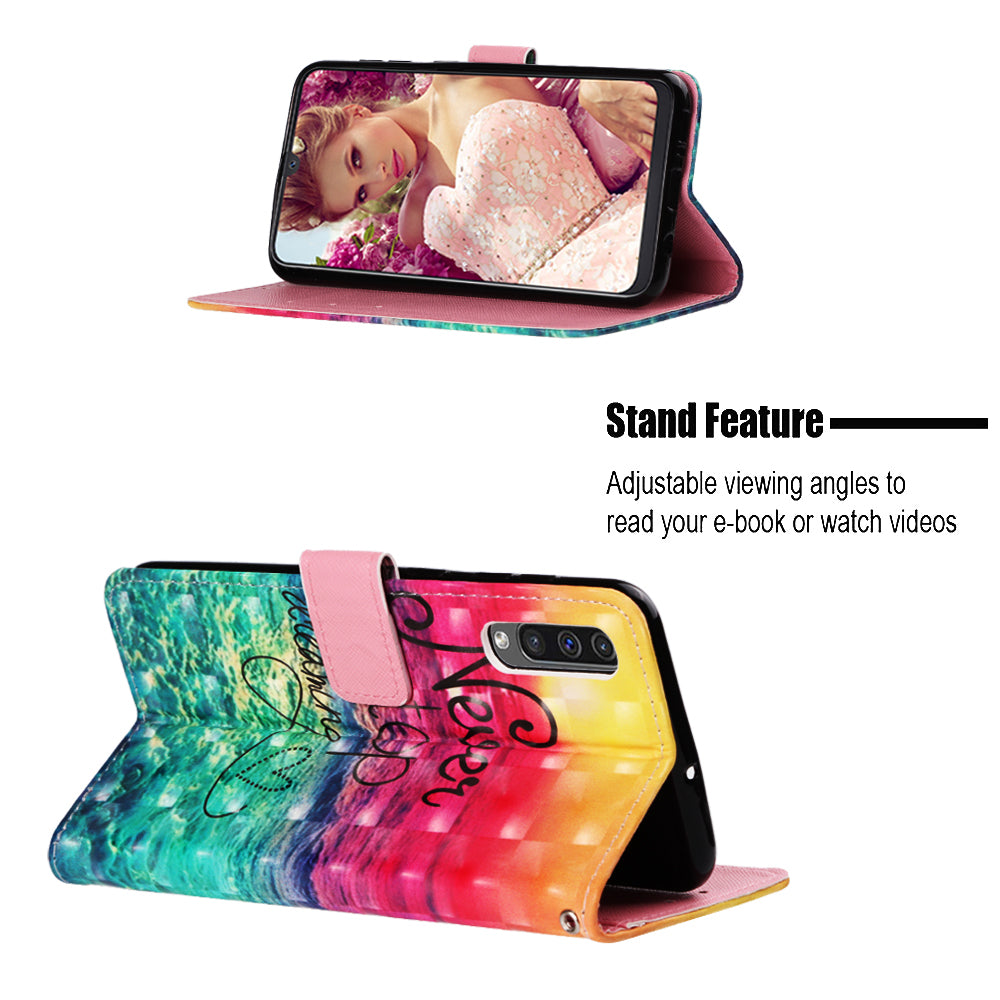 Pattern Printing Leather Wallet Case for Samsung Galaxy A50 / A50s / A30s