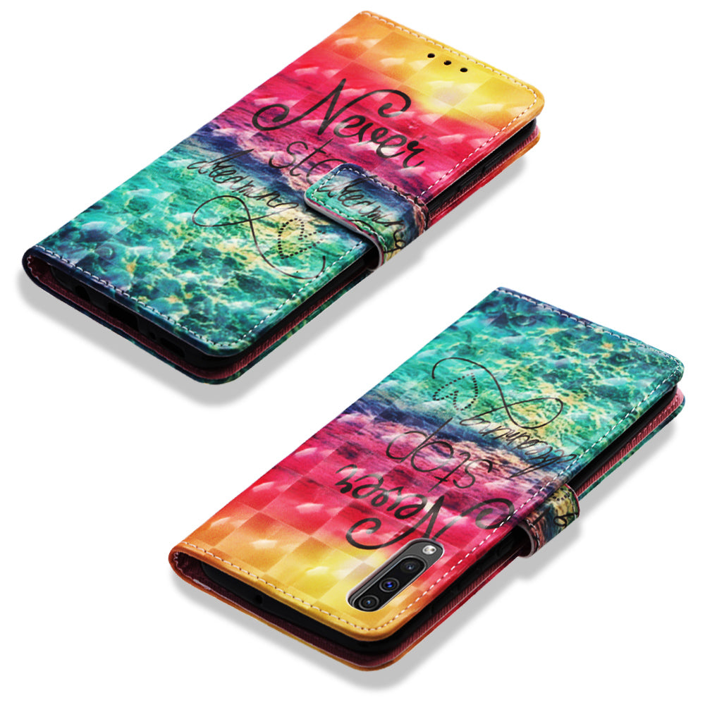 Pattern Printing Leather Wallet Case for Samsung Galaxy A50 / A50s / A30s