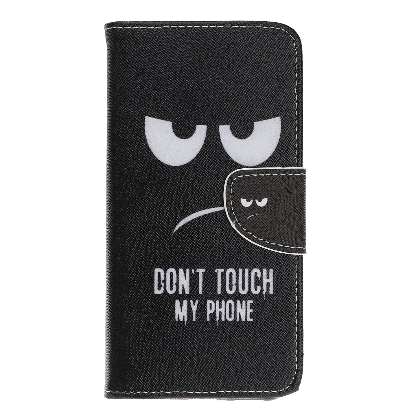 Cross Texture Pattern Printing PU Leather Magnetic Phone Cover for Samsung Galaxy A40
