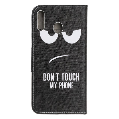 Cross Texture Pattern Printing PU Leather Magnetic Phone Cover for Samsung Galaxy A40