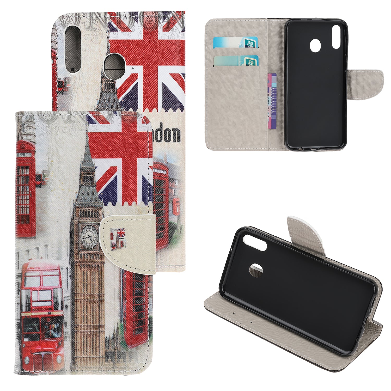 Cross Texture Pattern Printing PU Leather Magnetic Phone Cover for Samsung Galaxy A40