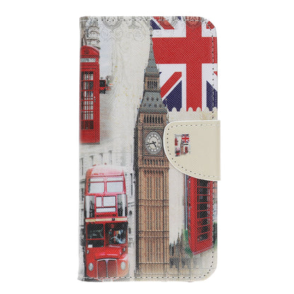 Cross Texture Pattern Printing PU Leather Magnetic Phone Cover for Samsung Galaxy A40