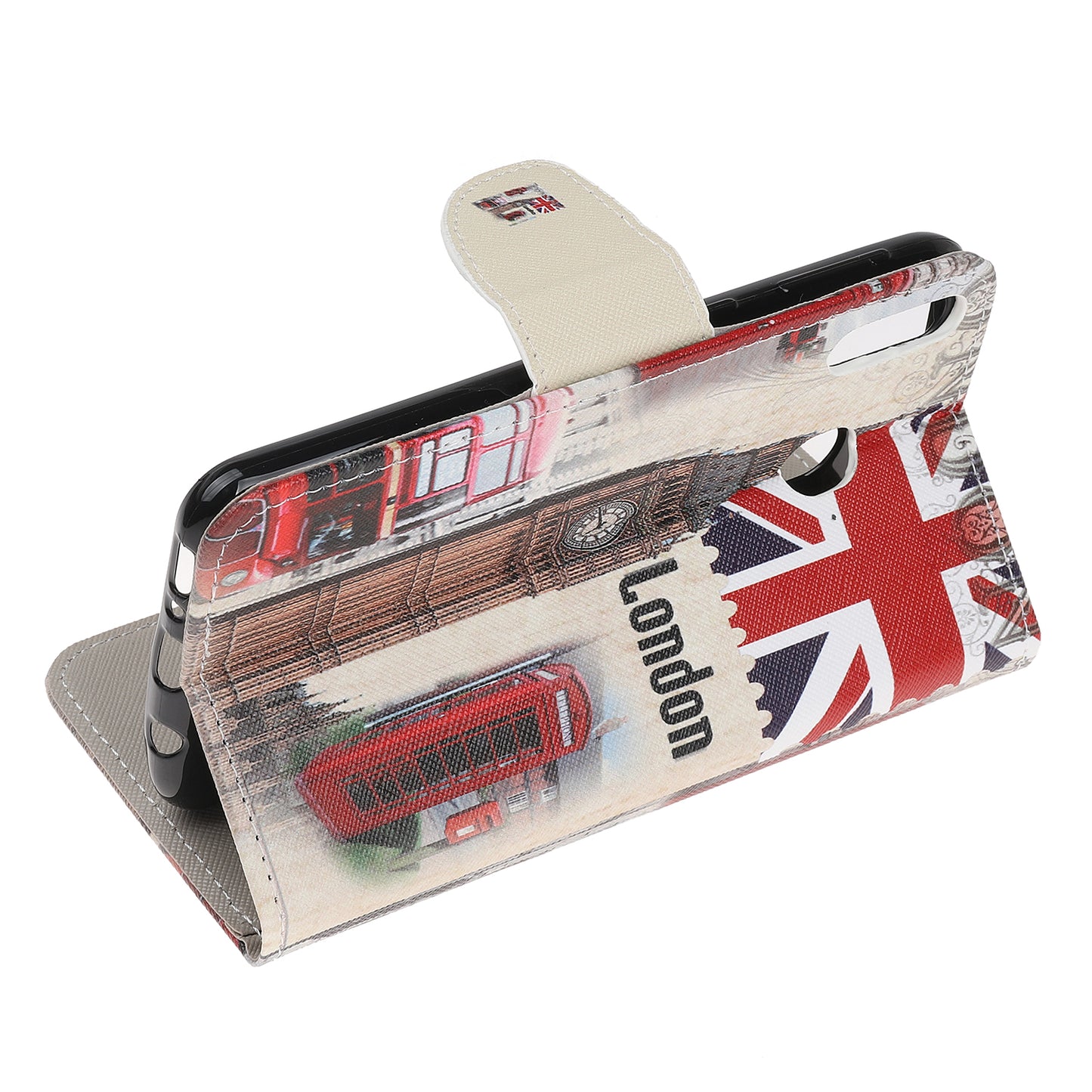 Cross Texture Pattern Printing PU Leather Magnetic Phone Cover for Samsung Galaxy A40