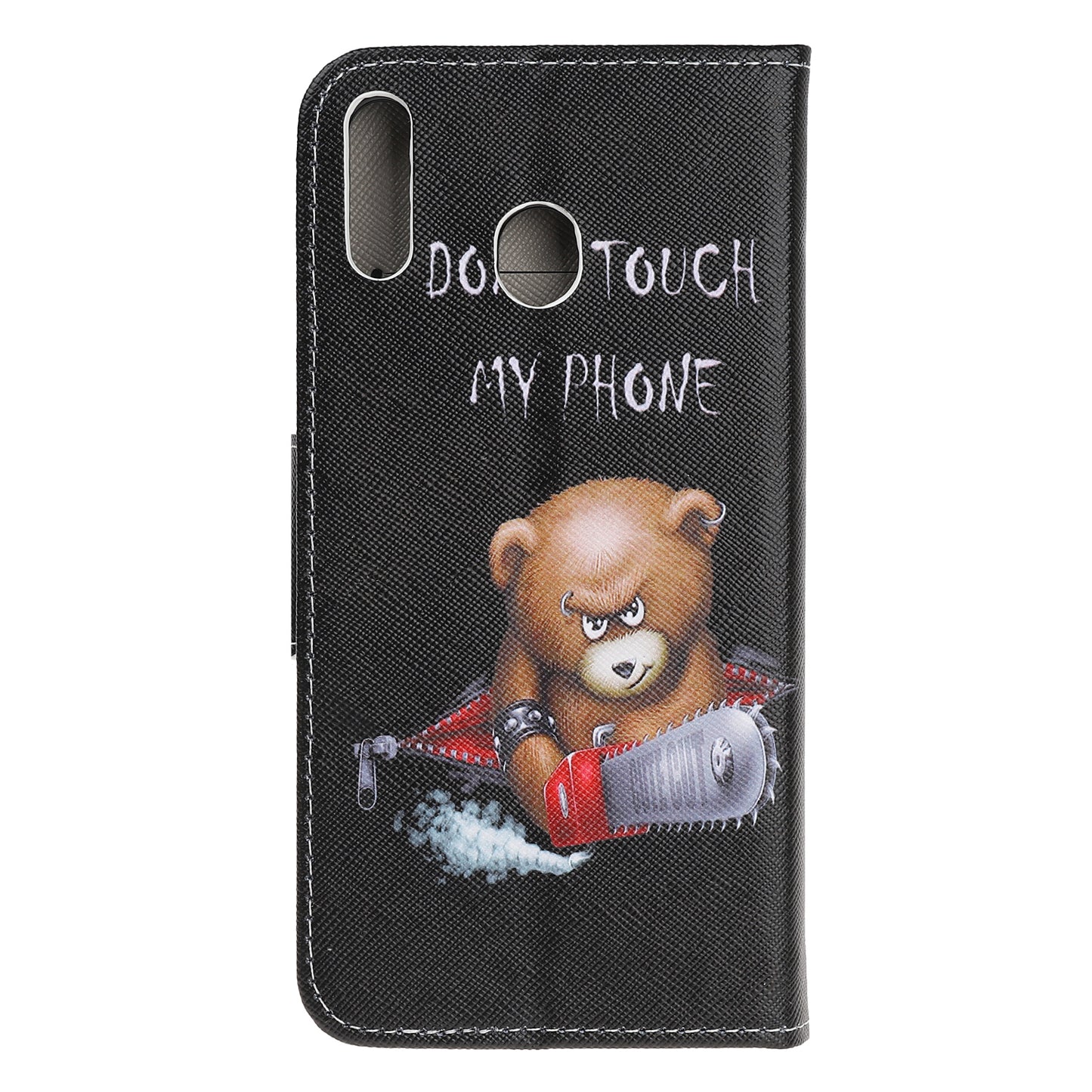 Cross Texture Pattern Printing PU Leather Magnetic Phone Cover for Samsung Galaxy A40
