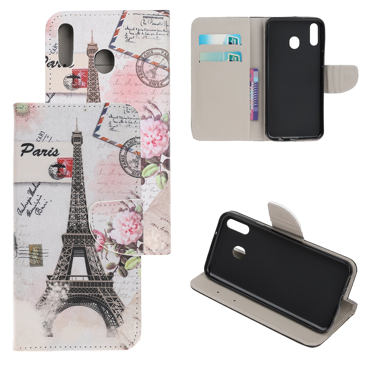 Cross Texture Pattern Printing PU Leather Magnetic Phone Cover for Samsung Galaxy A40