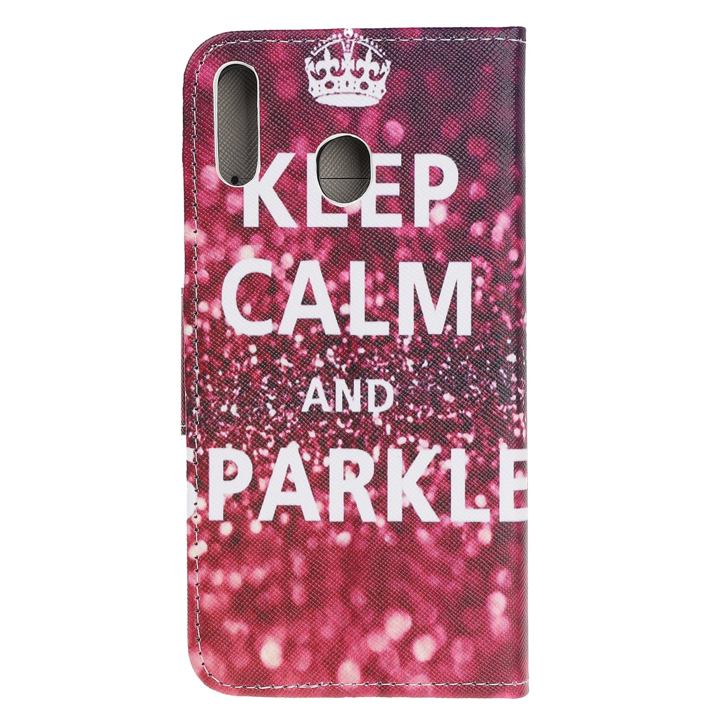 Cross Texture Pattern Printing PU Leather Magnetic Phone Cover for Samsung Galaxy A40