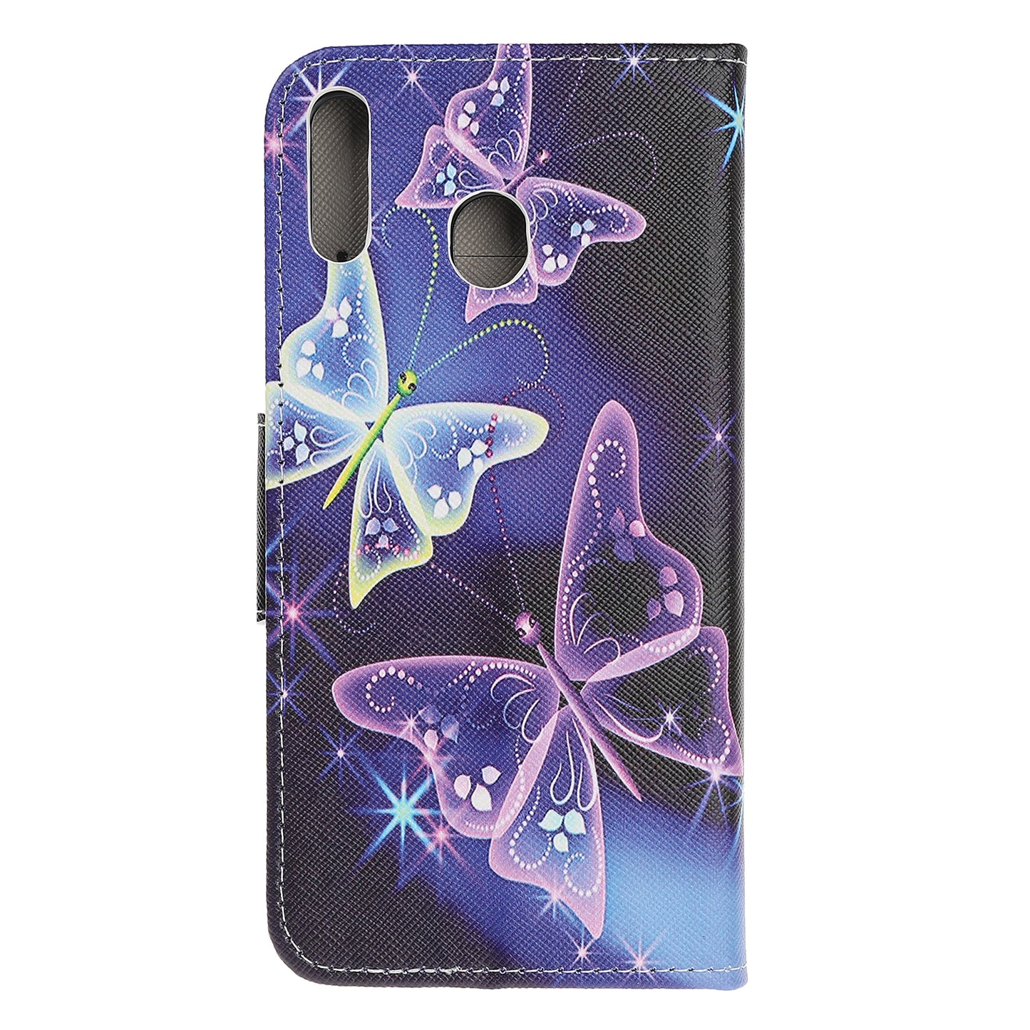 Cross Texture Pattern Printing PU Leather Magnetic Phone Cover for Samsung Galaxy A40
