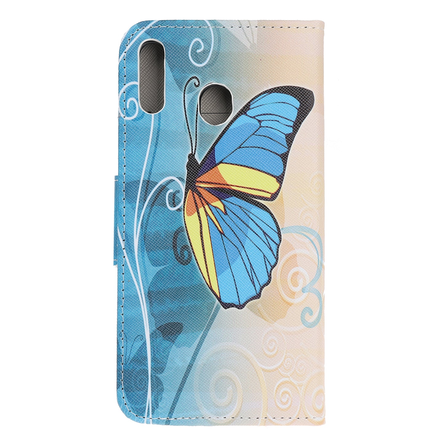 Cross Texture Pattern Printing PU Leather Magnetic Phone Cover for Samsung Galaxy A40