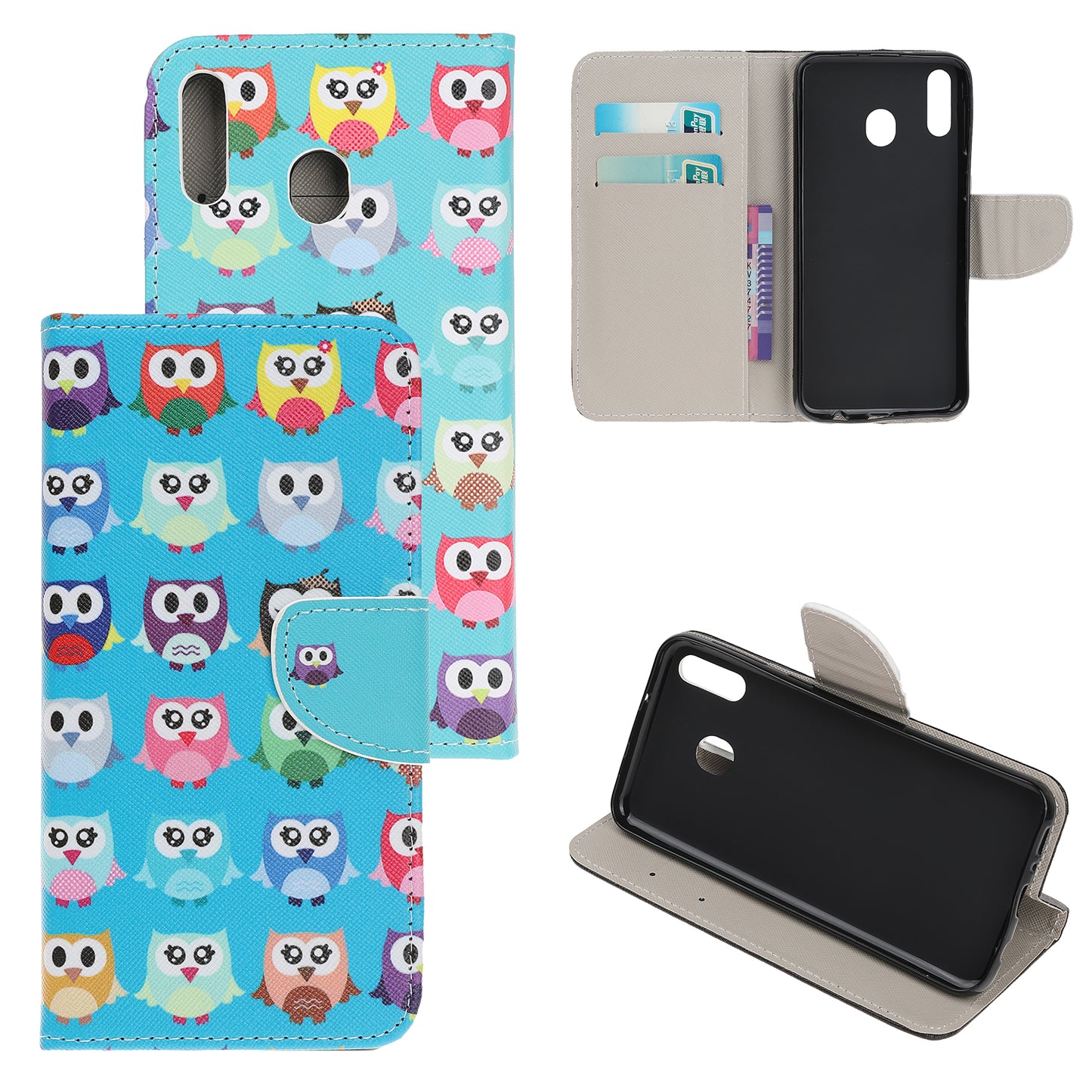 Cross Texture Pattern Printing PU Leather Magnetic Phone Cover for Samsung Galaxy A40