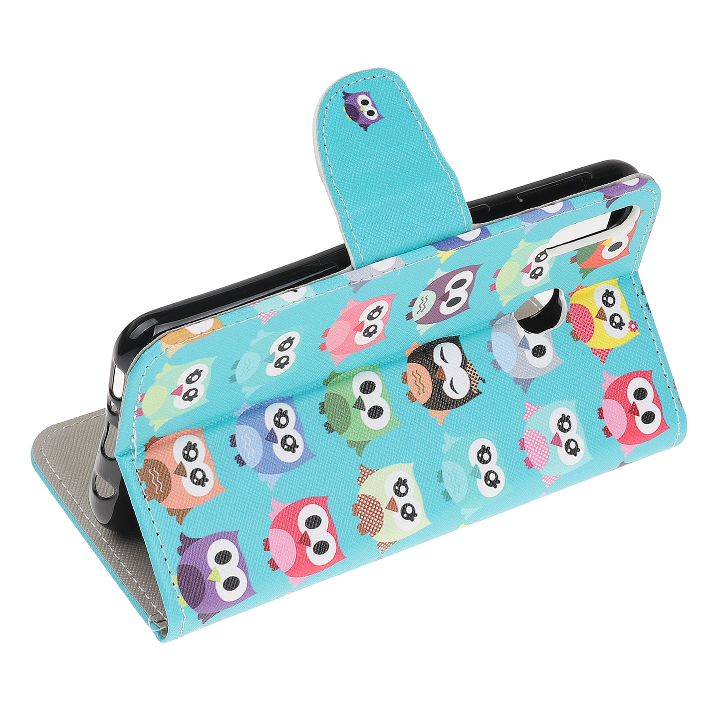 Cross Texture Pattern Printing PU Leather Magnetic Phone Cover for Samsung Galaxy A40