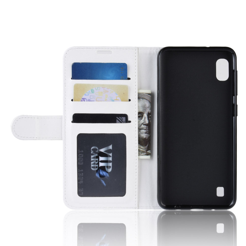 Crazy Horse Wallet Leather Mobile Cover for Samsung Galaxy A10