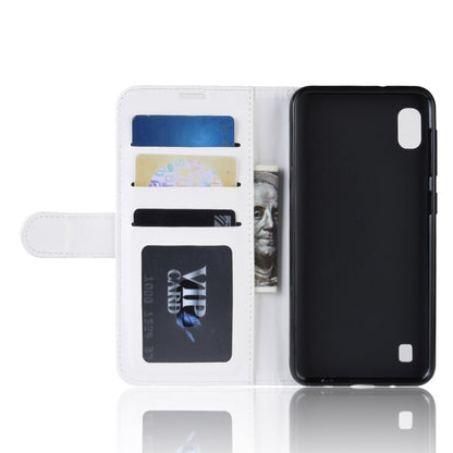 Crazy Horse Wallet Leather Mobile Cover for Samsung Galaxy A10