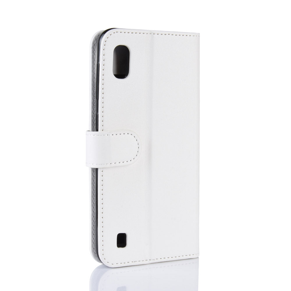 Crazy Horse Wallet Leather Mobile Cover for Samsung Galaxy A10
