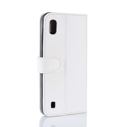 Crazy Horse Wallet Leather Mobile Cover for Samsung Galaxy A10