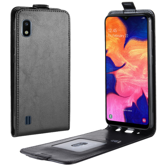 Crazy Horse Vertical Flip Leather Protective Case for Samsung Galaxy A10