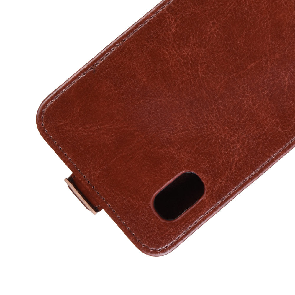 Crazy Horse Vertical Flip Leather Protective Case for Samsung Galaxy A10