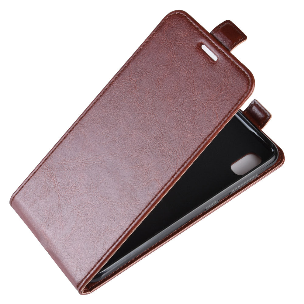 Crazy Horse Vertical Flip Leather Protective Case for Samsung Galaxy A10