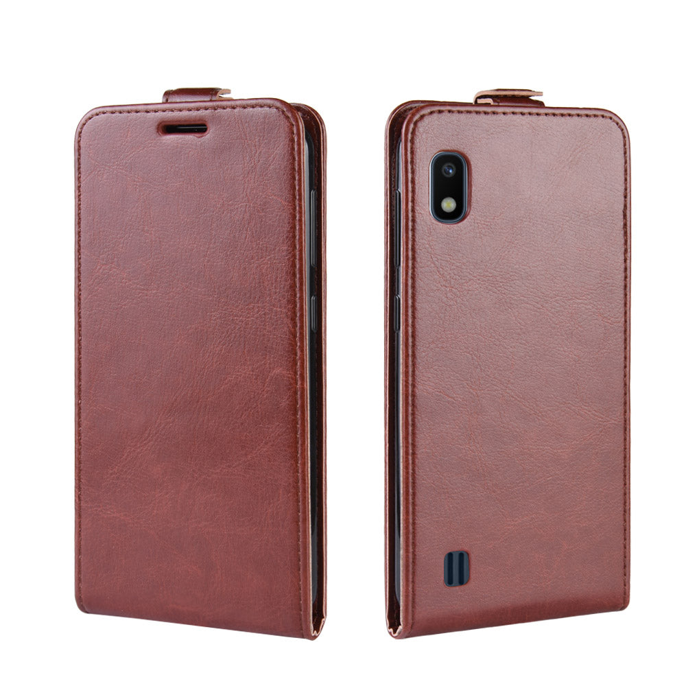 Crazy Horse Vertical Flip Leather Protective Case for Samsung Galaxy A10