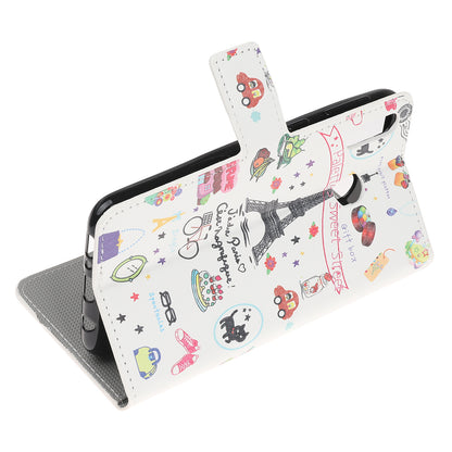Pattern Printing Leather Wallet Stand Case for Samsung Galaxy A40