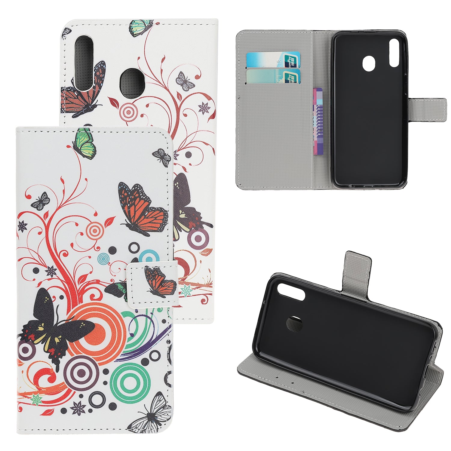 Pattern Printing Leather Wallet Stand Case for Samsung Galaxy A40