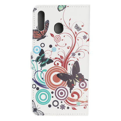 Pattern Printing Leather Wallet Stand Case for Samsung Galaxy A40
