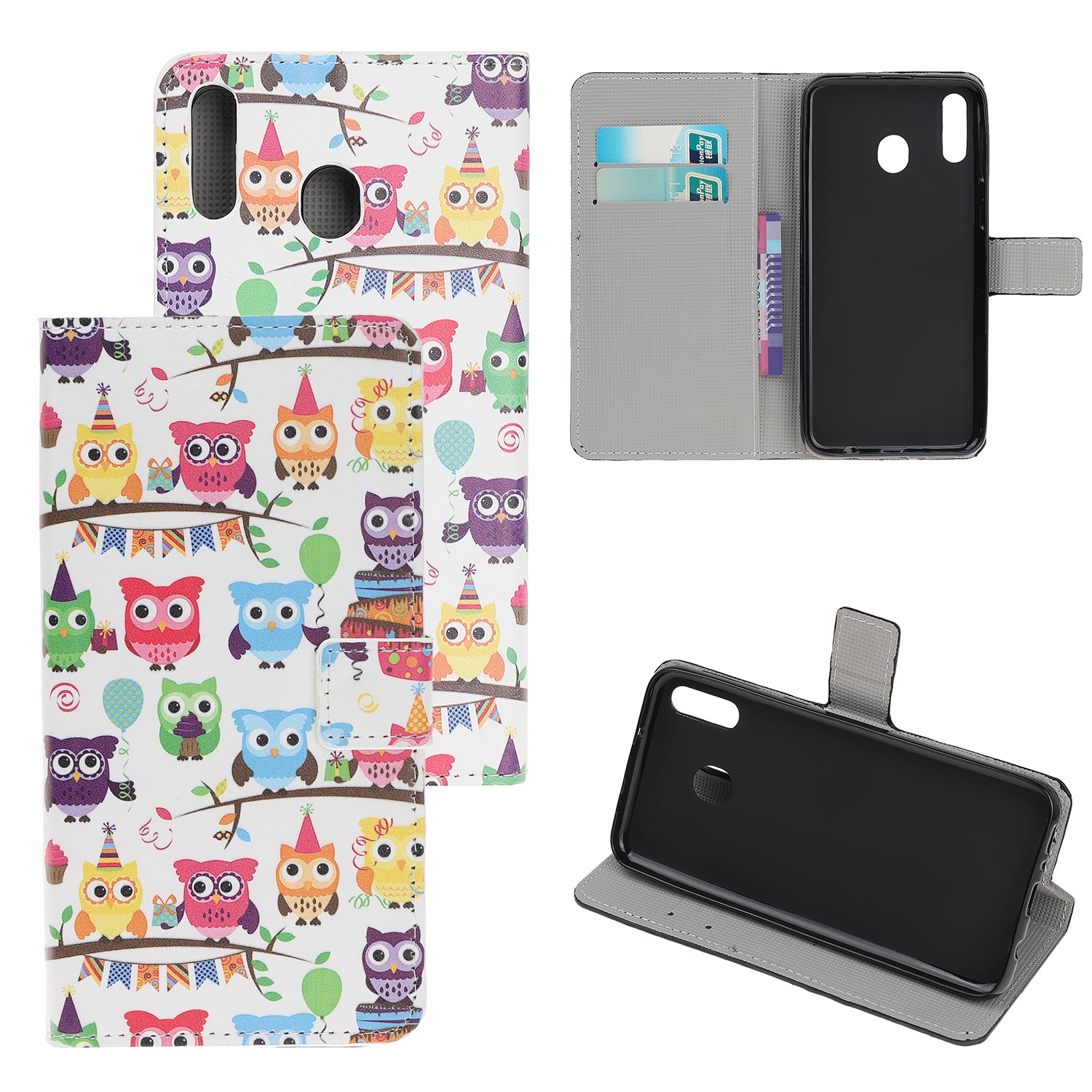 Pattern Printing Leather Wallet Stand Case for Samsung Galaxy A40