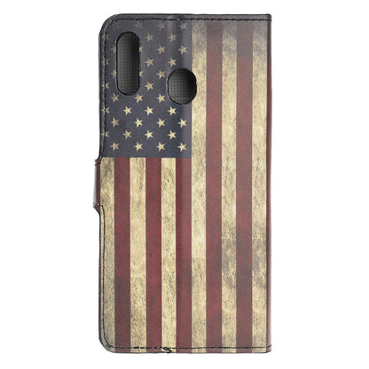 Pattern Printing Leather Wallet Stand Case for Samsung Galaxy A40