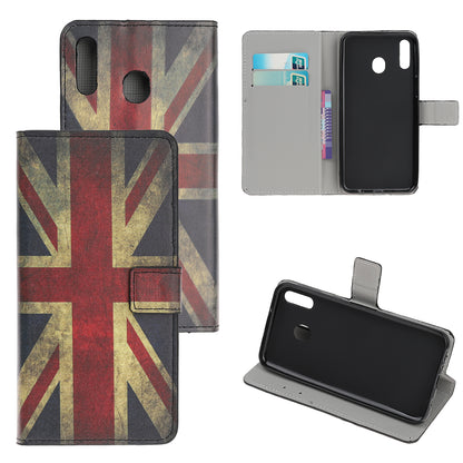 Pattern Printing Leather Wallet Stand Case for Samsung Galaxy A40