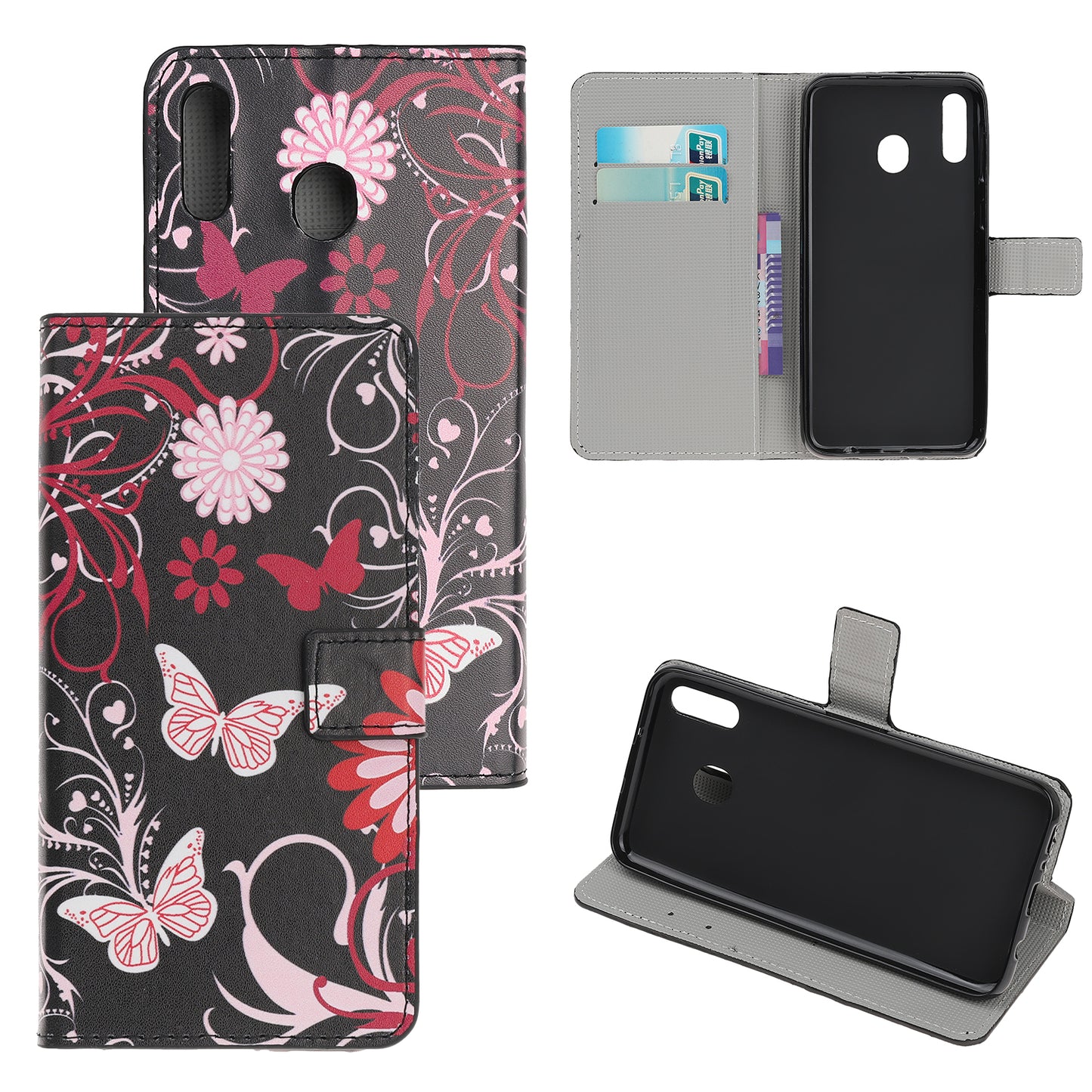 Pattern Printing Leather Wallet Stand Case for Samsung Galaxy A40