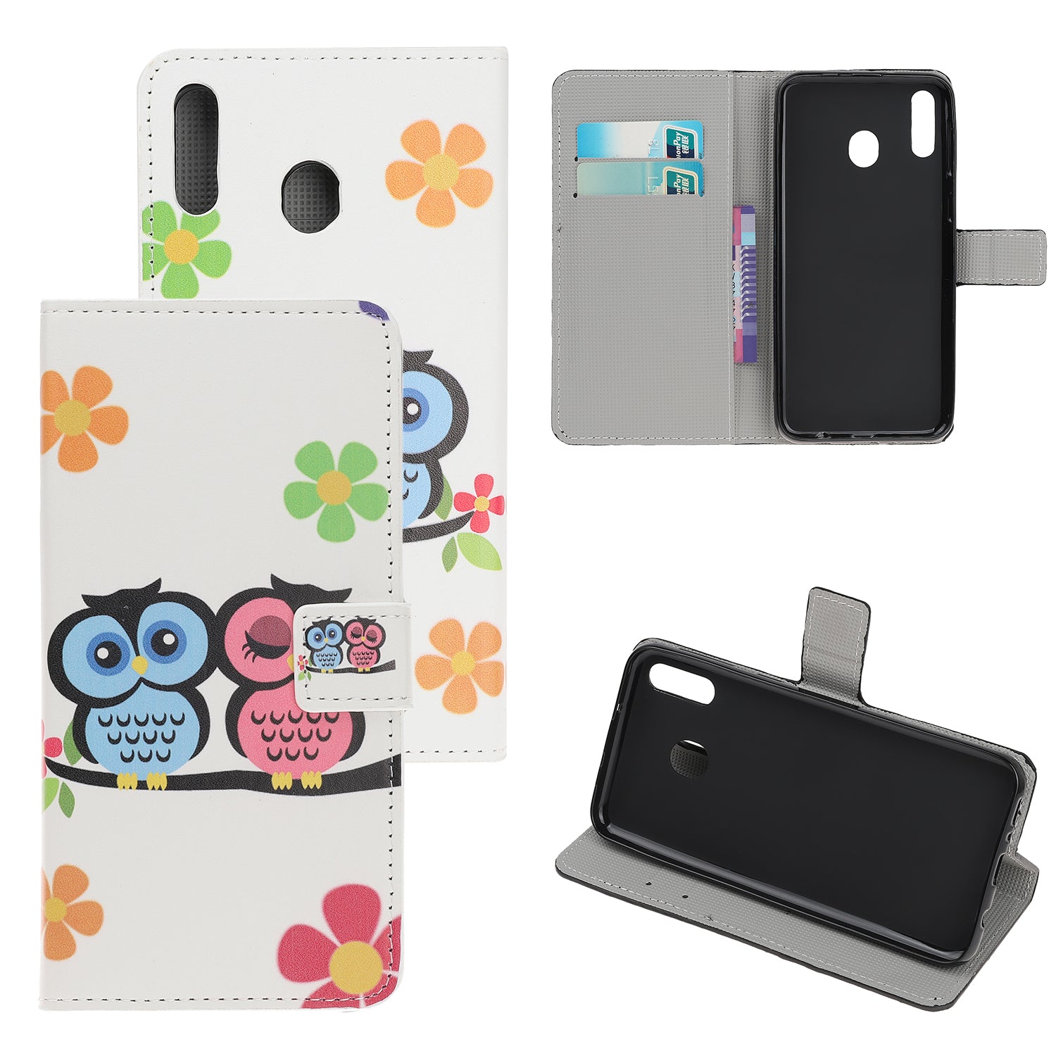 Pattern Printing Leather Wallet Stand Case for Samsung Galaxy A40