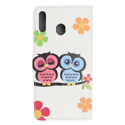 Pattern Printing Leather Wallet Stand Case for Samsung Galaxy A40