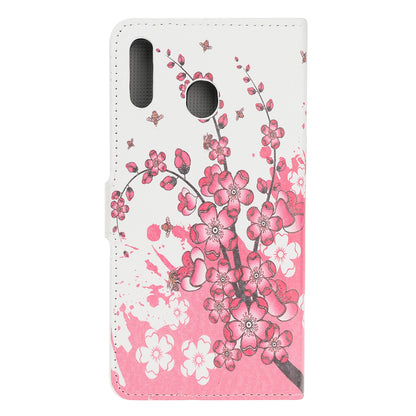Pattern Printing Leather Wallet Stand Case for Samsung Galaxy A40