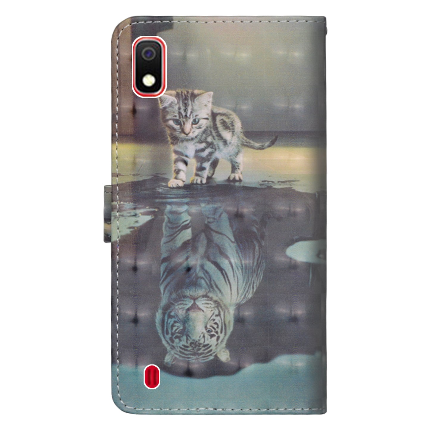 Light Spot Decor Patterned Leather Wallet Phone Casing for Samsung Galaxy A10