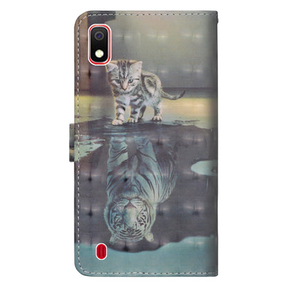 Light Spot Decor Patterned Leather Wallet Phone Casing for Samsung Galaxy A10