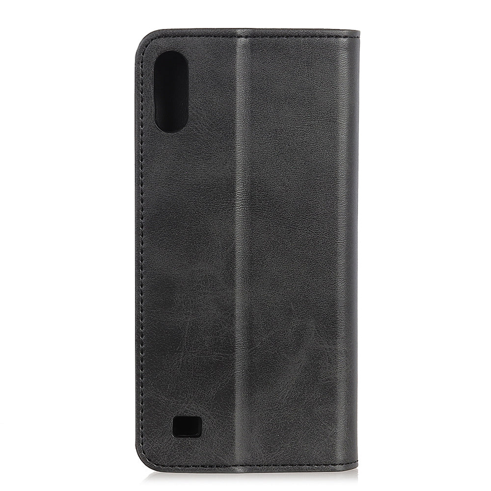 Auto-absorbed Split Leather Wallet Case for Samsung Galaxy A10