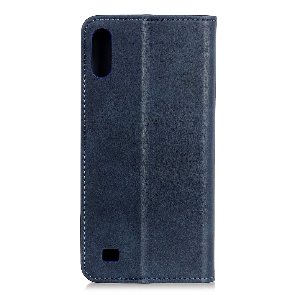 Auto-absorbed Split Leather Wallet Case for Samsung Galaxy A10