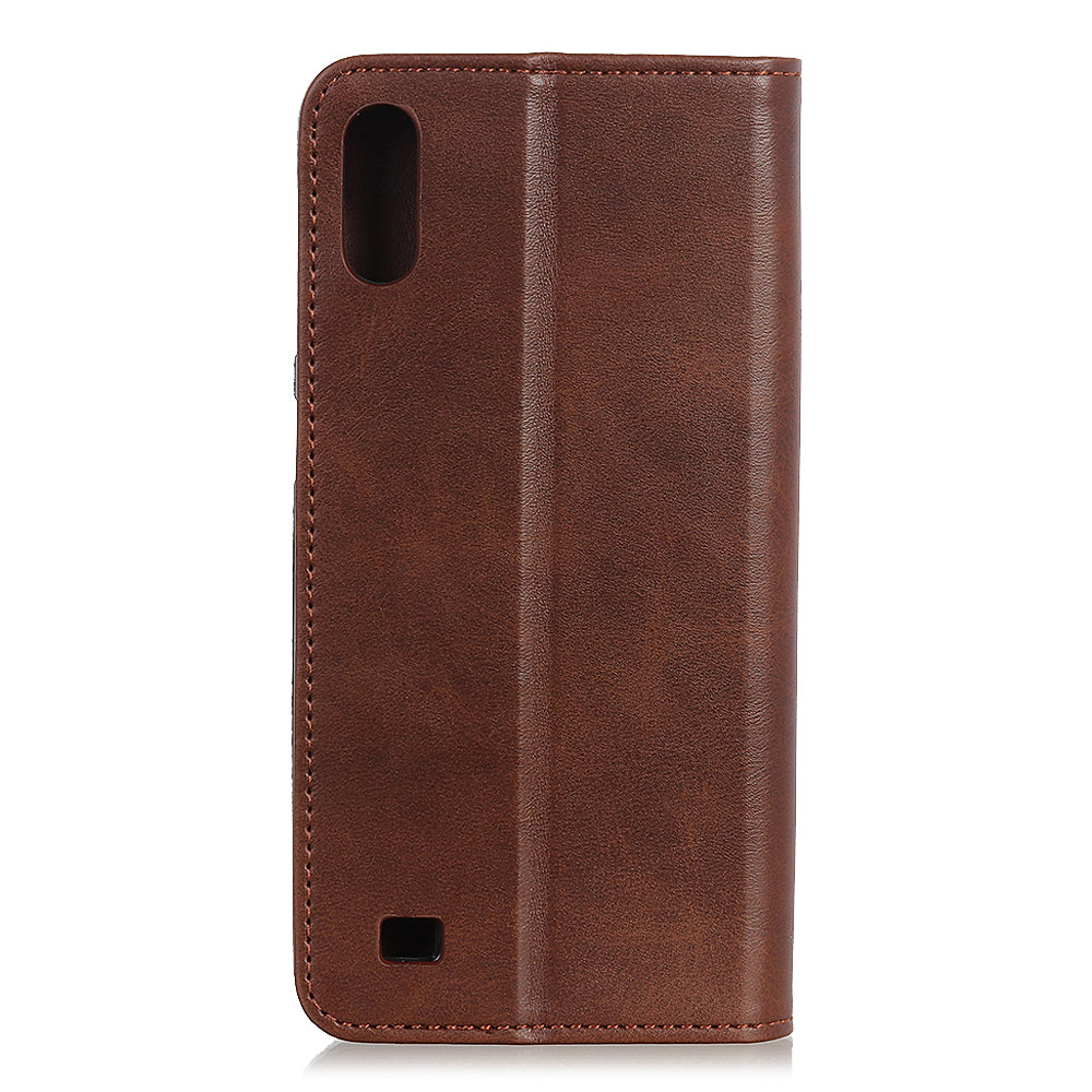 Auto-absorbed Split Leather Wallet Case for Samsung Galaxy A10