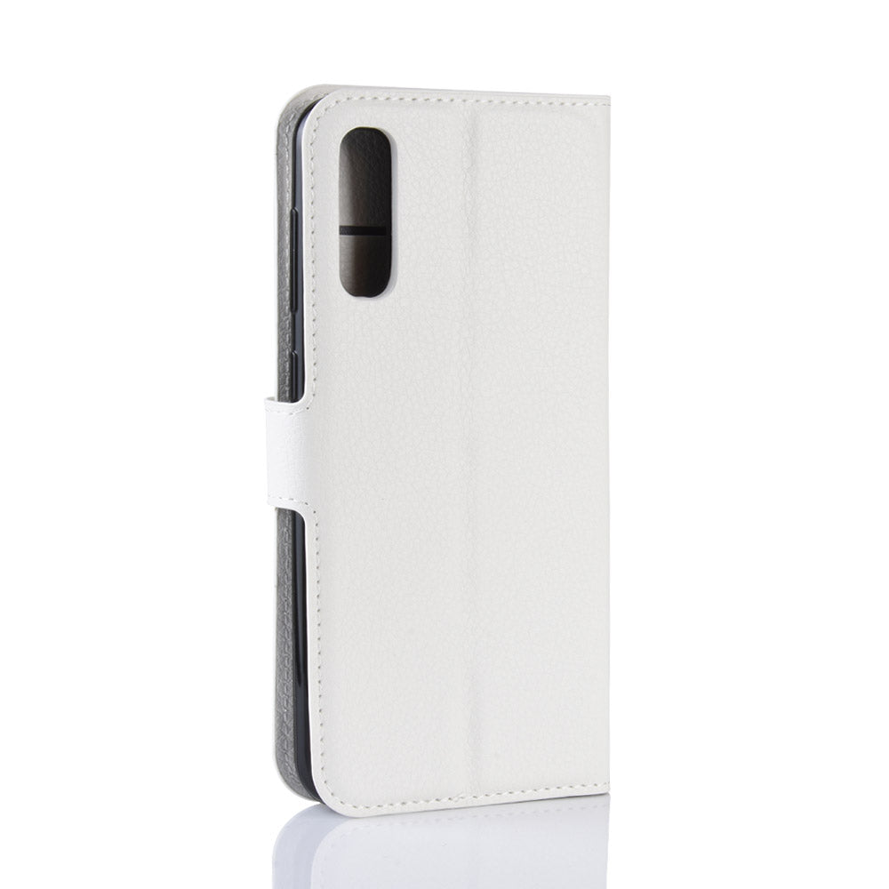 Litchi Skin PU Leather Magnetic Wallet Stand Case for Samsung Galaxy A70