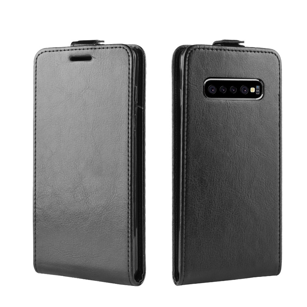 Crazy Horse Vertical Flip Leather Case with Card Slot for Samsung Galaxy S10 5G