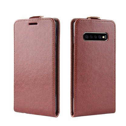 Crazy Horse Vertical Flip Leather Case with Card Slot for Samsung Galaxy S10 5G