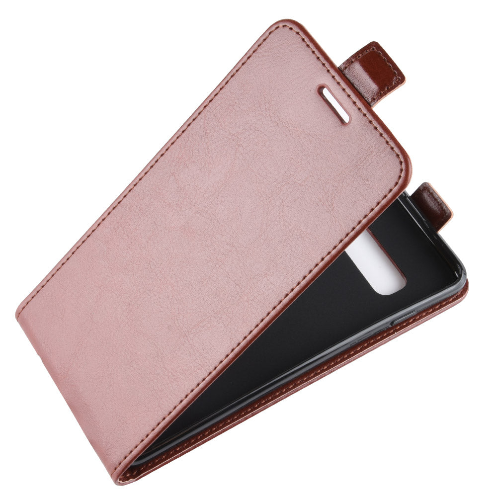Crazy Horse Vertical Flip Leather Case with Card Slot for Samsung Galaxy S10 5G