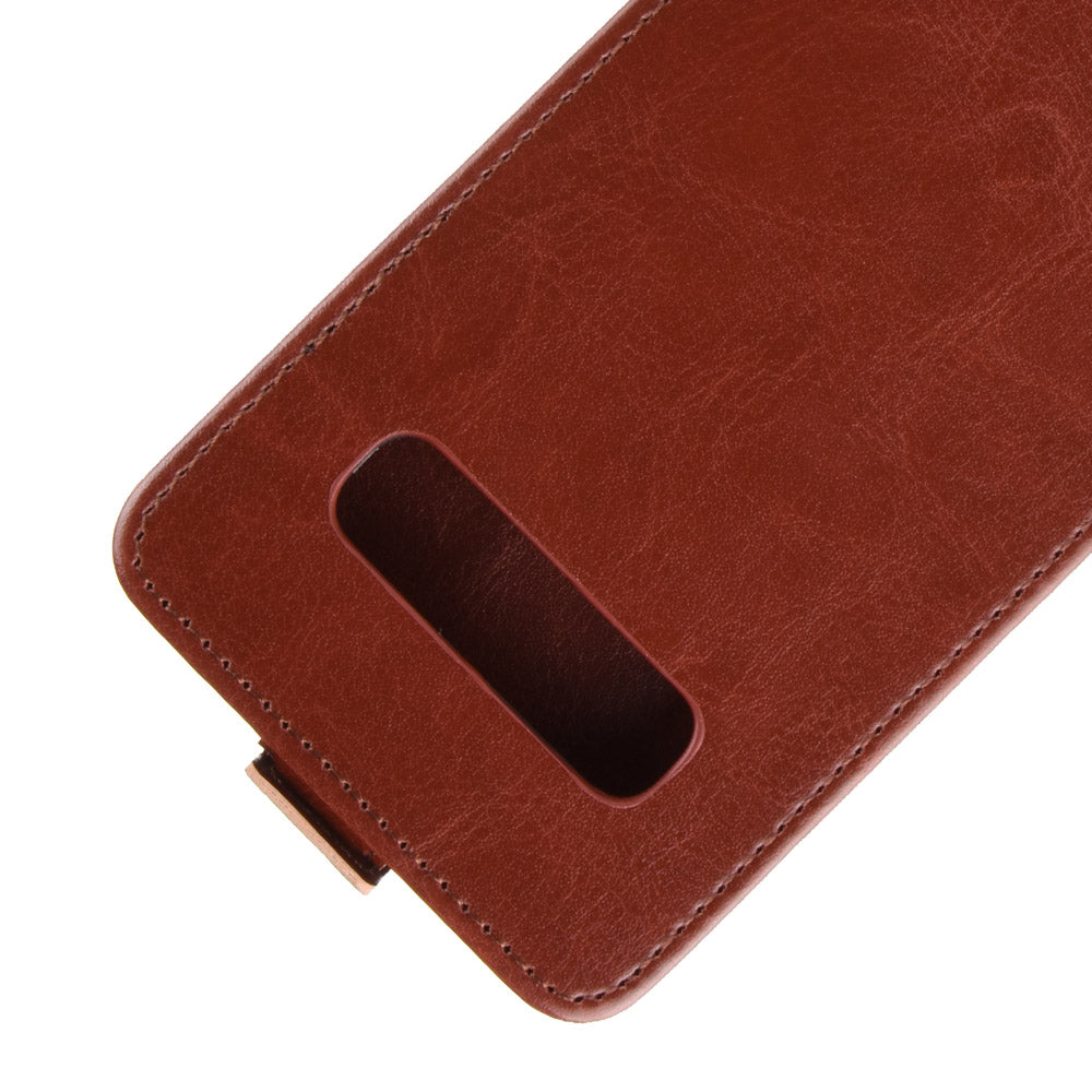 Crazy Horse Vertical Flip Leather Case with Card Slot for Samsung Galaxy S10 5G