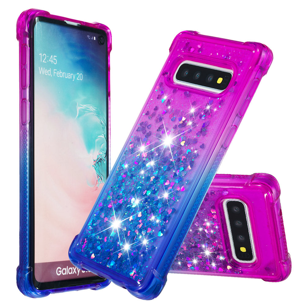 Gradient Glitter Powder Quicksand TPU Case for Samsung Galaxy S10