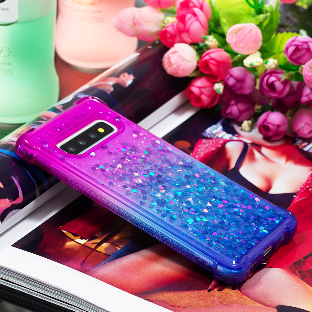Gradient Glitter Powder Quicksand TPU Case for Samsung Galaxy S10