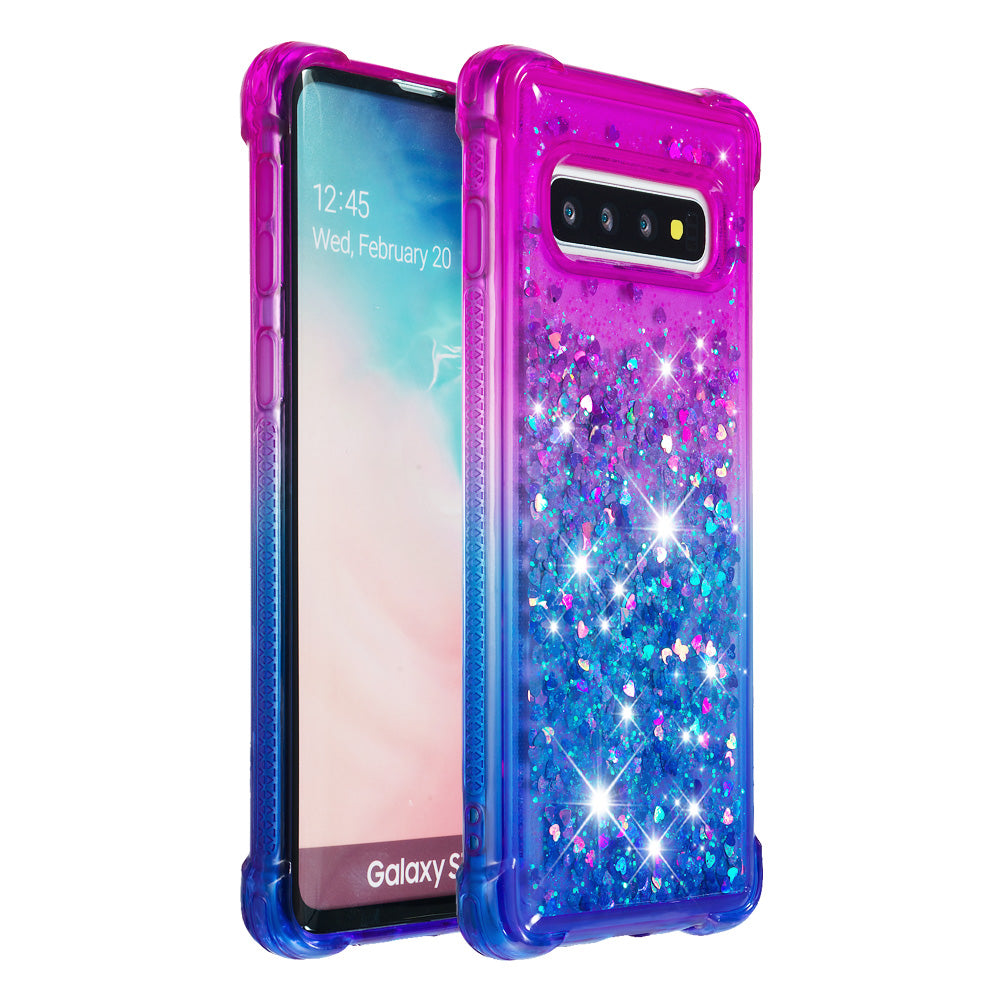 Gradient Glitter Powder Quicksand TPU Case for Samsung Galaxy S10