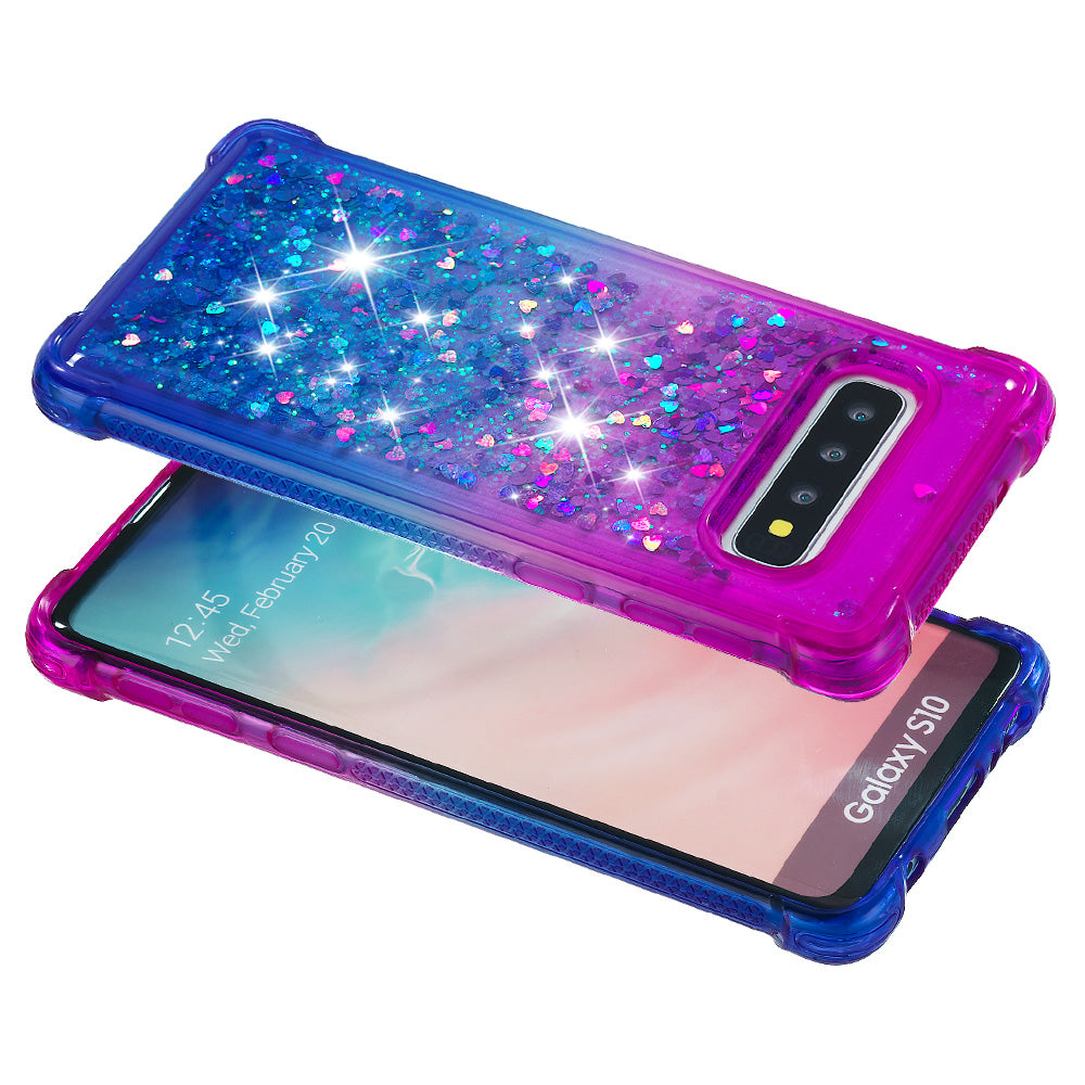 Gradient Glitter Powder Quicksand TPU Case for Samsung Galaxy S10