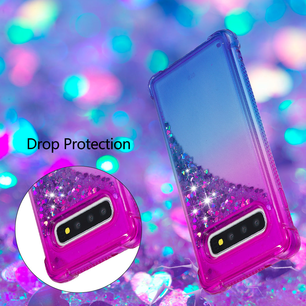 Gradient Glitter Powder Quicksand TPU Case for Samsung Galaxy S10